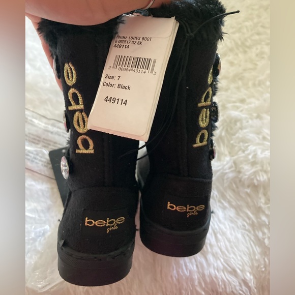 ❤️ NWT! bebe Knee High Toddler Boots With Bling Size 7 Retail $36!! Adorable 🥰 - Picture 4 of 6